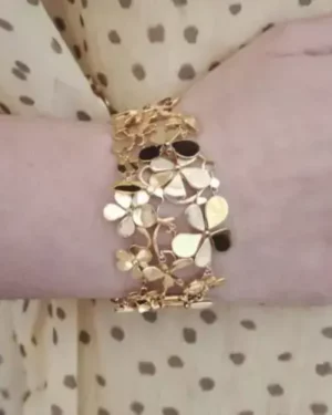 Bracelet Fleuri Doré
