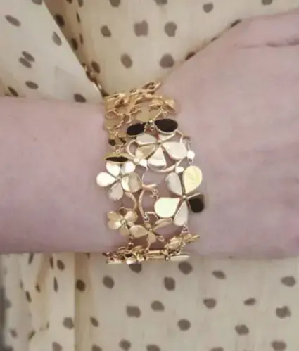 Bracelet Fleuri Doré