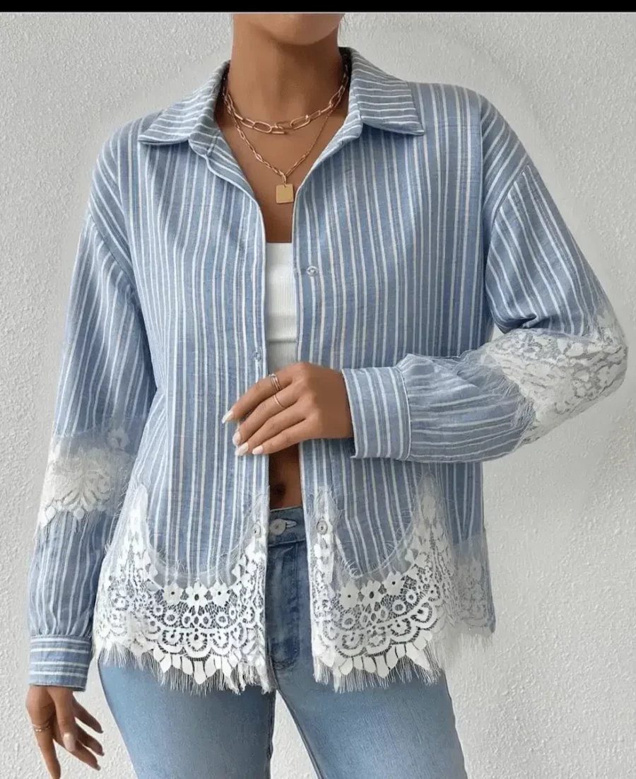 Chemise Dentelle Ciel d'Été