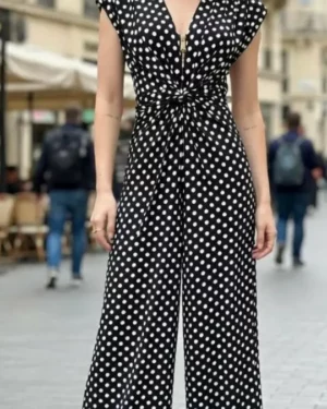 Combinaison Parisienne Pois Noirs
